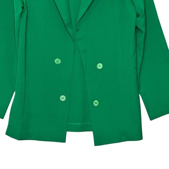 Altar’d State Green Long Double Breasted Open Blazer | M - Picture 5 of 7